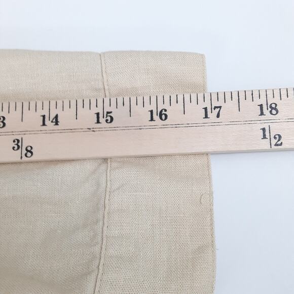 Vintage 1980s Linen Blend Tunic Top Lagenlook Bohemian Button Down M Festival - Picture 11 of 11